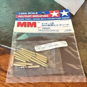 Military Miniature 88mm Brass Projectiles